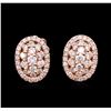 Image 1 : 0.85 ctw Diamond Earrings - 14KT Rose Gold