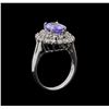 Image 4 : 14KT White Gold 2.82 ctw Tanzanite and Diamond Ring