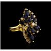 Image 3 : 11.70 ctw Sapphire Ensemble - 14KT Yellow Gold