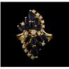 Image 4 : 11.70 ctw Sapphire Ensemble - 14KT Yellow Gold