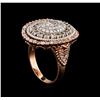 Image 4 : 14KT Rose Gold 1.43 ctw Diamond Ring