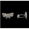 Image 2 : 1.00 ctw Diamond Cufflinks - 14KT White Gold