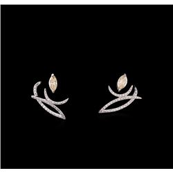 1.53 ctw Diamond Earrings - 14KT White Gold