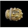 Image 2 : 14KT Yellow Gold 0.98 ctw Diamond Ring