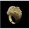 Image 4 : 14KT Yellow Gold 0.98 ctw Diamond Ring