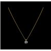 Image 2 : 2.10 ctw Black Diamond Pendant With Chain - 14KT Yellow Gold