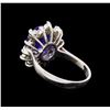 Image 3 : 3.32 ctw Tanzanite and Diamond Ring - 14KT White Gold