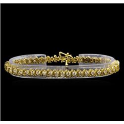 14KT Yellow Gold 4.19 ctw Diamond Tennis Bracelet