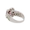 Image 3 : 4.58 ctw Red Spinel and Diamond Ring - 14KT White Gold