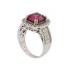 Image 4 : 4.58 ctw Red Spinel and Diamond Ring - 14KT White Gold