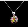 Image 1 : 12.00 ctw Tourmaline Pendant with Chain - 14KT White Gold