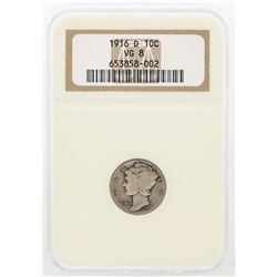 1916-D NGC VG8 10 Cent Coin