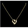 Image 1 : 14KT Yellow Gold 0.92 ctw Diamond Pendant With Chain