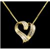 Image 2 : 14KT Yellow Gold 0.92 ctw Diamond Pendant With Chain