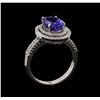 Image 4 : 14KT White Gold 3.57 ctw Tanzanite and Diamond Ring