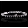 Image 2 : 14KT White Gold 4.44 ctw Diamond Tennis Bracelet