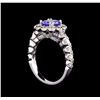 Image 4 : 14KT White Gold 1.77 ctw Tanzanite and Diamond Ring