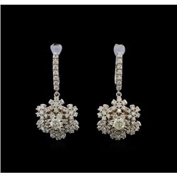 14KT White Gold 1.90 ctw Diamond Earrings