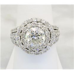 3.62 ctw Diamond Ring - 18KT White Gold