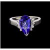 Image 2 : 2.70 ctw Tanzanite and Diamond Ring - 14KT White Gold