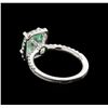 Image 3 : 2.71 ctw Emerald and Diamond Ring - 14KT White Gold