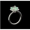 Image 4 : 2.71 ctw Emerald and Diamond Ring - 14KT White Gold