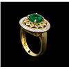 Image 4 : 14KT Yellow Gold 2.09 ctw Emerald and Diamond Ring