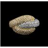 Image 2 : 1.30 ctw Diamond Ring - 14KT White and Yellow Gold