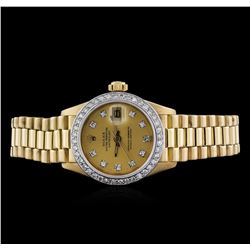 Rolex 18KT Yellow Gold Diamond DateJust Ladies Watch