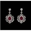 Image 4 : GIA Cert 49.70 ctw Ruby and Diamond Suite - 18KT White Gold