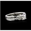 Image 2 : 14KT White Gold 1.19 ctw Diamond Ring