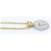 Image 2 : 2.35 ctw Diamond Pendant With Chain - 14K Two-Tone Gold
