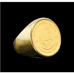 14KT Yellow Gold South Africa Coin Ring
