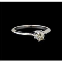 14KT White Gold 0.37 ctw Round Cut Diamond Solitaire Ring