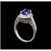 Image 4 : 14KT White Gold 1.48 ctw Tanzanite and Diamond Ring