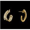 Image 2 : 1.30 ctw Diamond Earrings - 14KT Yellow Gold