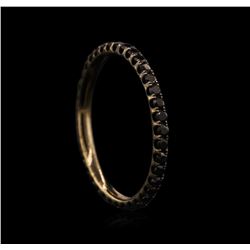 0.61 ctw Black Diamond Ring - 14KT White Gold With Black Rhodium