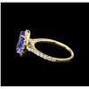 Image 3 : 2.86 ctw Tanzanite and Diamond Ring - 14KT Yellow Gold