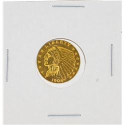 1908 $2.50 AU Indian Head Quarter Eagle Gold Coin