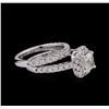 Image 1 : 2.32 ctw Diamond Wedding Ring Set - 14KT White Gold