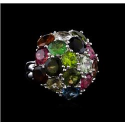 11.08 ctw Tourmaline Ring - 14KT White Gold