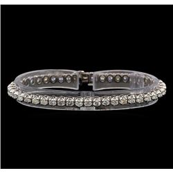 14KT White Gold 5.09 ctw Diamond Tennis Bracelet