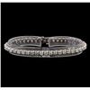 Image 1 : 14KT White Gold 5.09 ctw Diamond Tennis Bracelet