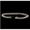 Image 3 : 14KT White Gold 5.09 ctw Diamond Tennis Bracelet