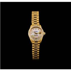 Rolex 18KT Yellow Gold Diamond DateJust Ladies Watch