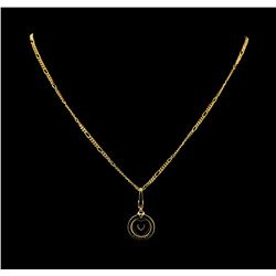 Bvlgari Heart Shaped Pendant With Chain - 18KT Yellow Gold