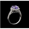 Image 4 : 14KT White Gold 2.81 ctw Tanzanite and Diamond Ring