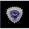 Image 2 : 1.72 ctw Tanzanite and Diamond Ring - 14KT White Gold