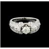 Image 2 : 14KT White Gold 1.15 ctw Diamond Ring