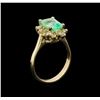 Image 4 : 1.76 ctw Emerald and Diamond Ring - 14KT Yellow Gold